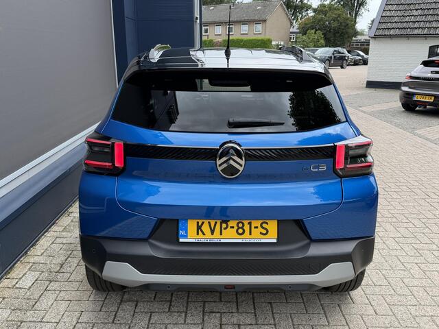 Citroen C3 Ë-C3 Max 113pk 44 kWh | Automaat | 100% Elektrisch | Meest Complete Uitvoering | Tot 320 KM WLTP Actieradius | Navigatie | Climate Control | Cruise Control | Camera | Parkeersensoren | Apple Carplay & Android Auto | 17" Lichtmetalen Velgen | Comfortschuim Stoelen | LED Verlichting | DAB Radio |