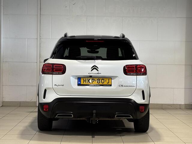 Citroen C5 Aircross Shine Pack 1.6 Turbo 225pk HYbrid ë-EAT8 | TWO-TONE! | SCHUIF/KANTELDAK | TREKHAAK | HANDSFREE A.KLEP | ADAPTIVE CRUISE | 360° CAMERA | NAVI | LEDER | STOELVERW. | DAB+
