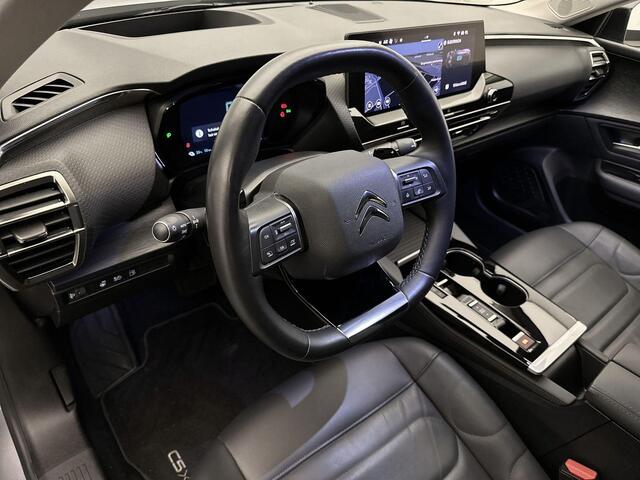 Citroen C5 X Business Plus Hybrid 225 pk Automaat | Navigatie | Achteruitrijcamera | Parkeersensoren Voor en Achter | Verwarmde Comfortstoelen | LED Koplampen | Keyless Entry/Start | Verwarmd Lederen Stuurwiel | Trekhaak | Adaptieve Cruise Control | 19" Lichtmetalen