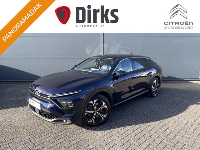 Citroen C5 X 225pk Hybrid Shine Pack (Elektrisch Schuifdak - Leder incl verwarming/geheugen - HiFi - Elektrische Klep - 360gr Camera - Adaptieve Cruise Controle - Keyless Entry - Headup - LED - Stuurwielverwarming)