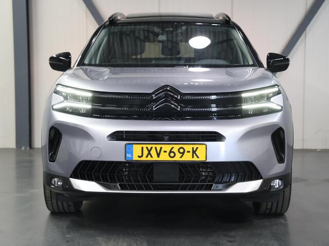 Citroen C5 Aircross 1.6 Plug-in Hybrid 180PK Max | 1ste eigenaar | AppleCarPlay/AndroidAuto | Lederen/Stof Bekleding | Schuifkanteldak | Cruise Control | 360'Camera | Navigatie | Keyless | LED | Isofix | Privacy Glass | Two-tone | Elektrische Achterklep |