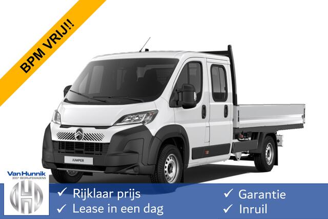 Citroen JUMPER 35 Heavy DOKA 140PK L4 Open Laadbak 10" Scherm, Navi, Airco, Cruise!! NR. V02*