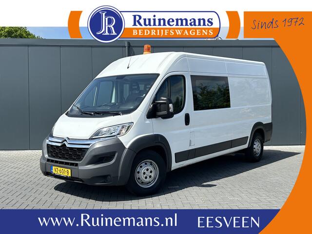 Citroen JUMPER 35 2.2 HDI DC 150 PK Zwaar / L3H2 MAXI / 1e EIG. / 7 PERS DUBBEL CABINE / AIRCO / NAVI / CAMERA / INRICHTING / 3 TONS TREKHAAK