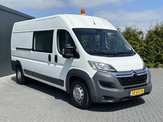 Citroen JUMPER 35 2.2 HDI DC 150 PK Zwaar / L3H2 MAXI / 1e EIG. / 7 PERS DUBBEL CABINE / AIRCO / NAVI / CAMERA / INRICHTING / 3 TONS TREKHAAK
