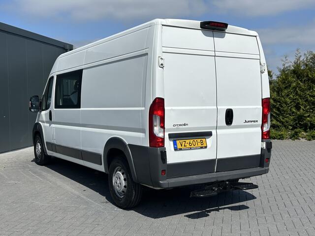 Citroen JUMPER 35 2.2 HDI DC 150 PK Zwaar / L3H2 MAXI / 1e EIG. / 7 PERS DUBBEL CABINE / AIRCO / NAVI / CAMERA / INRICHTING / 3 TONS TREKHAAK