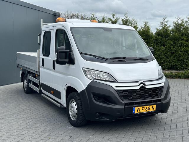 Citroen JUMPER 2.2 140 PK EURO 6 / PICK UP / OPEN LAADBAK / 1e EIG. / 40.591 KM !! / 7 PERS. DUBBEL CABINE / 2.5 TONS TREKHAAK / PARKEER SENSOREN