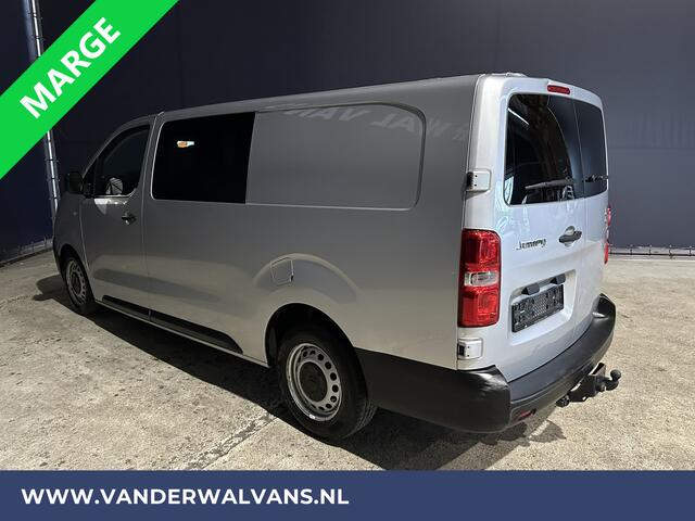 Citroen JUMPY 2.0 BlueHDI **MARGE, GEEN BTW** 123pk L3H1 XL Dubbel cabine Euro6 Airco | Navigatie Cruisecontrol, Apple Carplay, Android Auto, Trekhaak, Parkeersensoren, 5-Zits