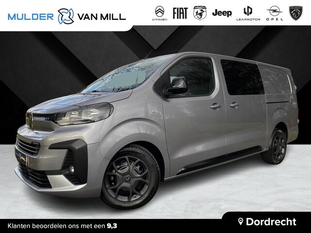 Citroen JUMPY L3 DC 2.0D 180 PK EAT8 | GEEN BPM | Dubbele Cabine | 8-traps automaat | Dubbele schuifdeur | 5-zits | NAVI | Multimedia | Apple CarPlay / Android Auto | Achteruitrijcamera | Parkeersensoren achter | Digitale cockpit | Elektrisch inklapbare spiegels | Mis