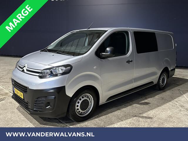 Citroen JUMPY 2.0 BlueHDI **MARGE, GEEN BTW** 123pk L3H1 XL Dubbel cabine Euro6 RIJKLAAR Airco | Navigatie Cruisecontrol, Apple Carplay, 2500kg Trekhaak, Parkeersensoren, 5-Zits