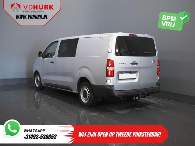 Citroen JUMPY 2.0 HDI 125 pk BPM VRIJ! DC Dubbel Cabine Climate/ Carplay/ Cruise/ Navi/ Trekhaak/ PDC