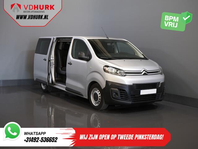 Citroen JUMPY 2.0 HDI 125 pk BPM VRIJ! DC Dubbel Cabine Climate/ Carplay/ Cruise/ Navi/ Trekhaak/ PDC