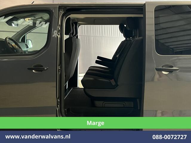 Citroen JUMPY 2.0 BlueHDI **MARGE, GEEN BTW** 123pk L3H1 Dubbele cabine Euro6 Airco | 6-Zits | 2x Zijdeur | Naviatie 2500kg trekhaak, Apple Carplay, Android Auto, Cruiscontrol, Parkeersensoren
