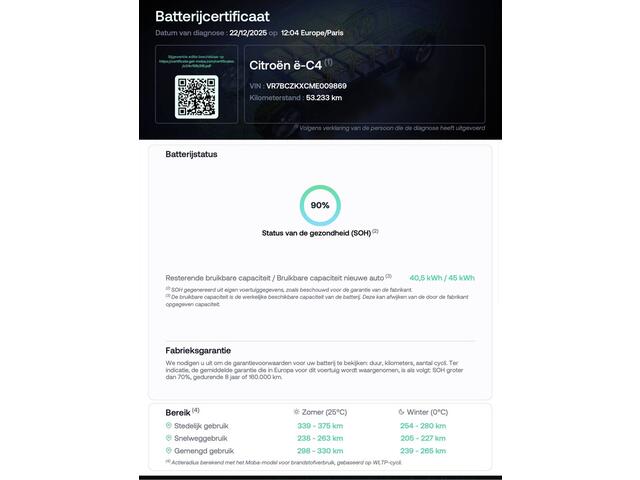 Citroen ë-C4 Feel 50 kWh DAB+ / Camera / Navigatie
