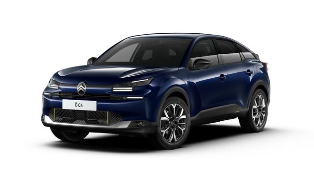 Citroen ë-C4 Business 156pk Extended range 54 kWh I NAVIGATIE I PARKEERSENSOREN VOOR & ACHTER I ACHTERUITRIJCAMERA I STOELVERWARMING + VERWARMDE VOORRUIT I COMFORT SEATS & COMFORT VERING I RIJKLAAR ¤ I ZIE KM.STAD IN AUTO