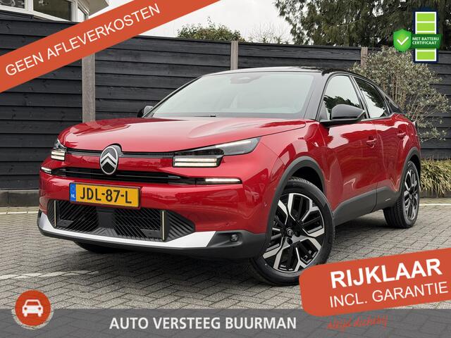 Citroen ë-C4 Business 54 kWh 156pk Extended Range Automaat Incl. Batterijtest, Navigatie, Achteruitrijcamera, Parkeersensoren, Keyless, Stoelverwarming