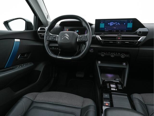 Citroen ë-C4 Feel 50 kWh [ 3-Fase-11kW ] (INCL-BTW) *PANO | HEAD-UP | LEATHER-FABRIC | FULL-LED | DIGI-COCKPIT | BLINDSPOT | CARPLAY | COMFORT-SEATS | ECC | LANE-ASSIST | KEYLESS | PDC | CRUISE | DAB | CCS-FASTLOADER | 18''ALU*