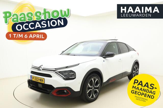 Citroen ë-C4 Shine 50 kWh | Panoramisch schuif/kanteldak | Navigatie | Lederen bekleding | Stoelverwarming | Camera | Keyless | Climate control | Verwarmd voorruit