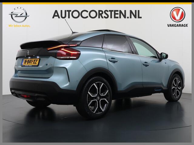 Citroen ë-C4 50kWh SOH 100% Panorama-Schuifdak Stoel+Stuurverwarming Head-Up Display Adap.Cruise 360°Camera Apple Carplay Android Auto Navi Ecc Pdc Shine Keyless Lmv Led Isofix DAB Lane Assist Voorruitverwarming Regen-Lichtsensor Dodehoek detector Bluetooth Rijstrooks