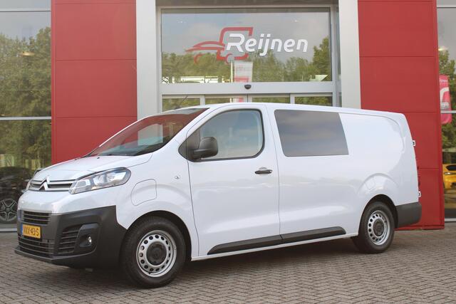 Citroen ë-Jumpy L3 136PK AUTOMAAT DC 75 kWh | DUBBELE CABINE | NAVIGATIE 10" TOUCHSCREEN | APPLE CARPLAY/ANDROID AUTO | ACHTERUITRIJ CAMERA | CRUISE CONTROL | 6-ZITS | REGEN/LICHT SENSOR | DAB+ RADIO | NIEUWE BUS! |