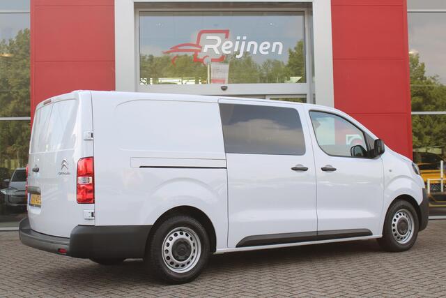 Citroen ë-Jumpy L3 136PK AUTOMAAT DC 75 kWh | DUBBELE CABINE | NAVIGATIE 10" TOUCHSCREEN | APPLE CARPLAY/ANDROID AUTO | ACHTERUITRIJ CAMERA | CRUISE CONTROL | 6-ZITS | REGEN/LICHT SENSOR | DAB+ RADIO | NIEUWE BUS! |