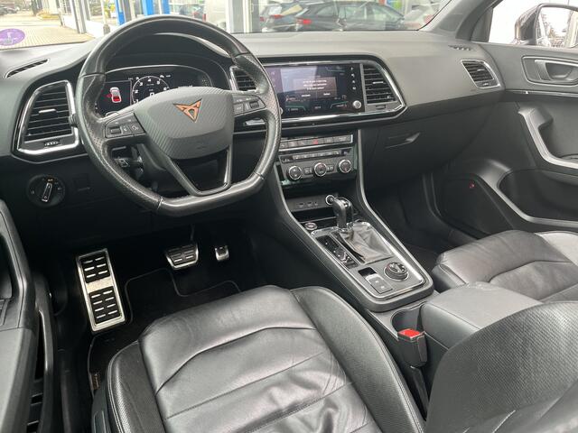 Cupra Ateca 2.0 TSI 4DRIVE / AUTOMAAT/ 300 PK/ PANO/ TREKHAAK/ LEER/ 360 CAMERA/ BEATS/ ELEK.KLEP/ ELEK.STOEL/ DODEHOEK/ STOELVERWARM./ CRUISE CONTROL/ FULL LINK/ ACC/ DCC/ KEYLESS/ NAVI/ DAB/ CLIMA/ ISOFIX/ 19'' LM