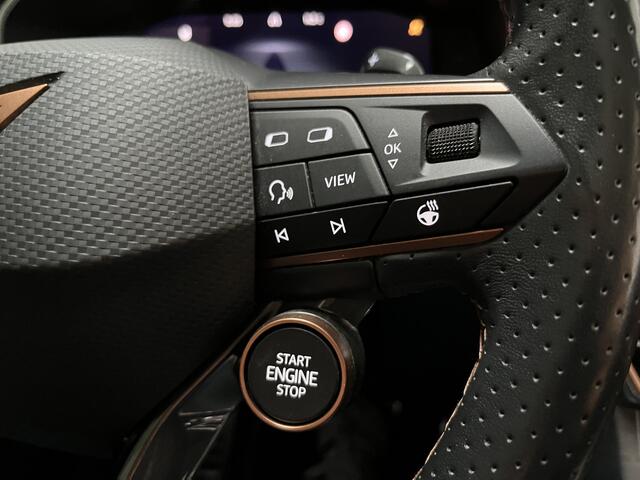 Cupra Formentor 1.4 e-Hybrid VZ Black Edition / AUTOMAAT/ PANO/ LEER/ ELEKTR. STOELEN/ FULL LINK/ PARK. SENSOREN + CAMERA/ STOEL-STUUR VERWARM./ NAVI/ DIGITAL DASH/ RIJ-MODI/ CLIMA