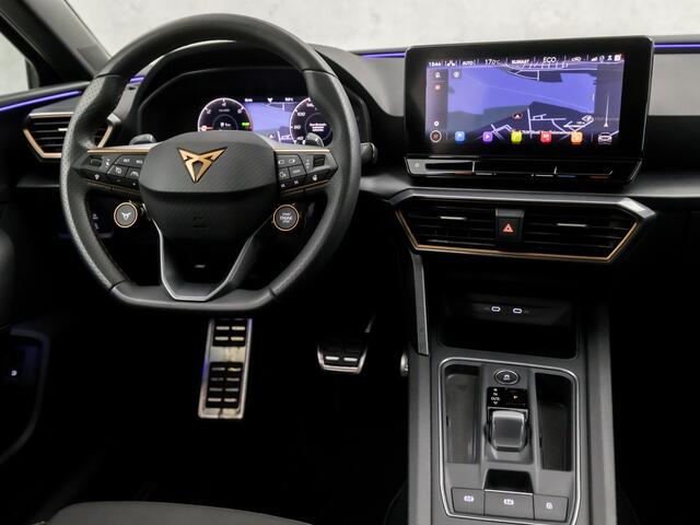 Cupra Leon 1.4 e-Hybrid VZ Performance 245Pk Automaat (SCHUIFDAK, APPLE CARPLAY, KUIPSTOELEN, SFEERVERLICHTING, ELEK BESTUURDERSSTOEL, GETINT GLAS, STUUR/STOELVERWARMING, CAMERA, ADAPTIVE CRUISE, KEYLESS, NIEUWE APK, NIEUWSTAAT)