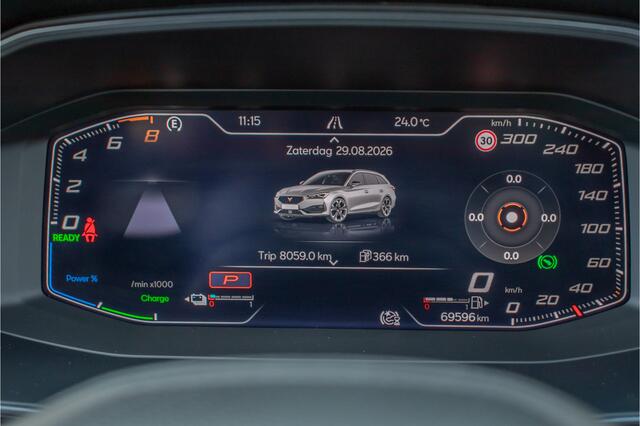 Cupra Leon 1.4 e-Hybrid 245pk VZ, Panoramadak, Carplay, Stoel & Stuurverwarming, Camera, Adaptive Cruise, Keyless.
