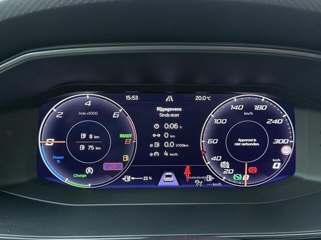 Cupra Leon 1.4 e-Hybrid VZ Business | 245 PK | SoH 86% | Adaptive Cruise Control | Achteruitrijcamera | Climate control | Dodehoek detectie | Keyless Entry | LED verlichting | Navigatiesysteem | Draadloze telefoonlader | Sfeerverlichting | Stuur- & Stoelverwarming | Parkeersensoren | Apple Carplay / Android Auto |
