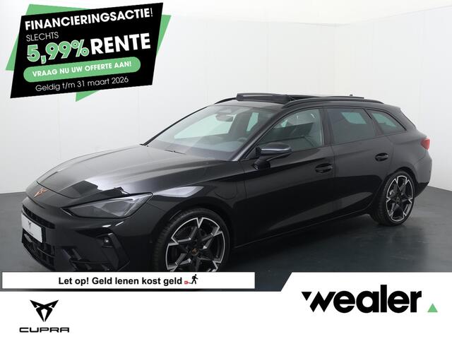 Cupra Leon Sportstourer 1.5 TSI e-Hybrid VZ Performance | 272 PK | SoH 100% | Panoramadak | Lederen kuipstoelen | Dodehoek detectie | Adaptive cruise control | Navigatiesysteem |