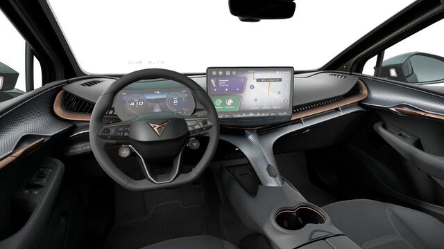 Cupra Tavascan 77kWh Elektromotor 340 1AT VZ Extreme | CUP-kuipstoelen vóór, Nappa leder Enceladus Grey | Digitaal instrumentenpaneel (Virtual Cockpit) | Draadloze Apple CarPlay(TM), Android Auto(TM)