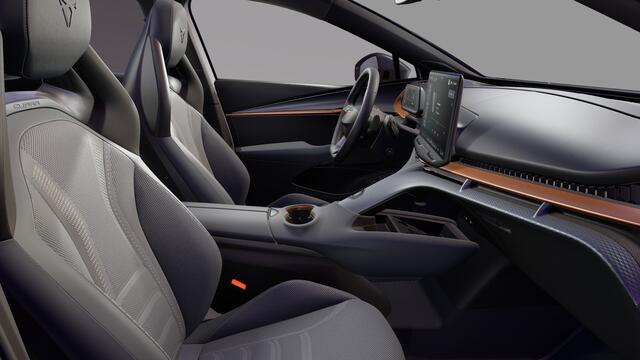 Cupra Tavascan 77kWh Elektromotor 340 1AT VZ Extreme | CUP-kuipstoelen vóór, Nappa leder Enceladus Grey | Digitaal instrumentenpaneel (Virtual Cockpit) | Head-up Display met 'Augmented Reality'