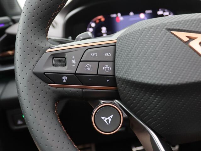 Cupra Terramar 1.5 TSI e-Hybrid VZ Performance 272PK DSG matrix led, Leder, trekhaak, Sennheiser audio, 360gr. camera, head-up display, alarm, schuif-kanteldak, winterpakket, adaptive cruise met travel assist, side assist, virtual pedal, keyless, 20" lichtmetaal
