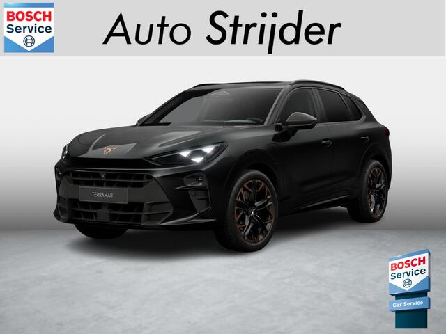 Cupra Terramar 1.5 TSI e-Hybrid VZ Performance 272PK DSG leder, trekhaak, Sennheiser audio, 360gr. camera, head-up display, matrix LED, elektrisch glazen panorama-dak, winterpakket, alarm, adaptive cruise met travel assist, side assist, virtual pedal, keyless, 20" licht