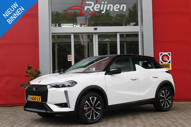 DS DS 3 E-TENSE 156PK AUTOMAAT PERFORMANCE LINE 54 kWh | HEAD UP DISPLAY | NAVIGATIE | ALL SEASON BANDEN | CLIMATE CONTROL | PARKEER SENSOREN | APPLE CARPLAY/ANDROID AUTO | LICHTMETALEN VELGEN 17" | 3-FASE! | ¤2000,- SUBSIDIE MOGELIJK! |