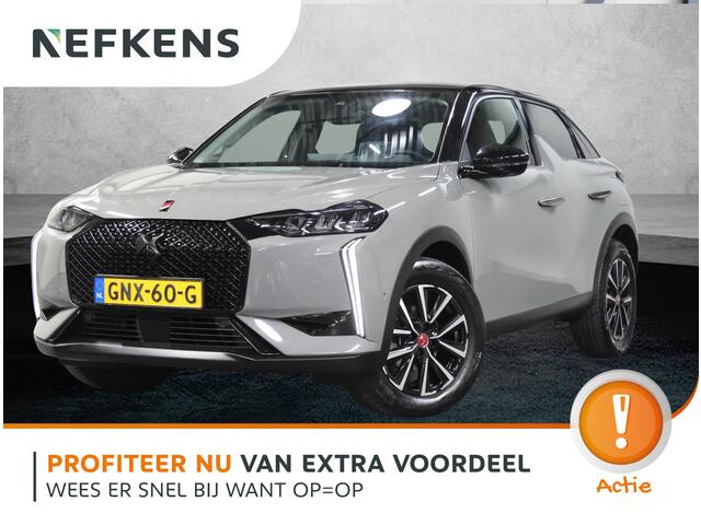 DS DS 3 1.2 130PK Performance Line | AUTOMAAT | AppleCarPlay/AndroidAuto | Navigatie | Climate Control | Adaptief Cruise Control | 360'Camera | Alcantara | Keyless | Head-Up Display | Privacy Glass | Isofix |