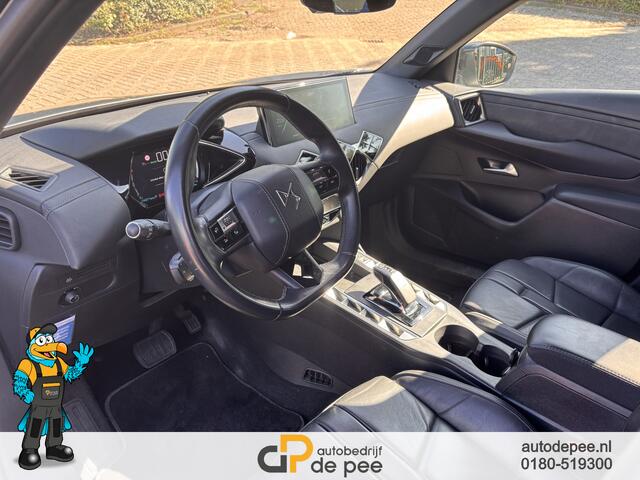 DS DS 3 CROSSBACK E-Tense Rivoli 50 kWh GARANTIE/INCL.BTW/CCS/LEDER./SENS. V+A/CAMERA/STOELVERW/CRUISE/CLIMA/CARPLAY/LICHTMETAAL rijklaaprijs!