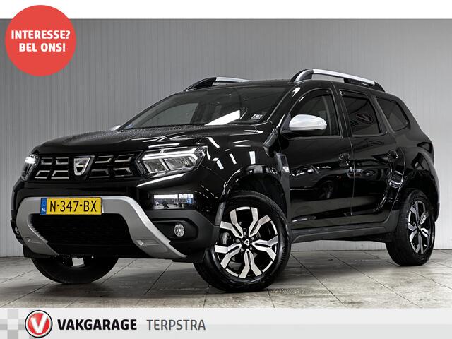 Dacia DUSTER 1.0 TCe Bi-Fuel LPG! Prestige/ DEALER ONDERHOUDEN!/ 17'' LMV/ Camera/ Extra getint glas/ LED Koplampen/ Apple + Android/ Dode-Hoek Ass./ DAB+/ Navi/ Clima/ Cruise/ Multi. LEDER. Stuur/ Mistl./ PDC.