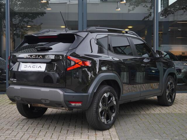 Dacia DUSTER 1.6 Hybrid 140 Extreme AUTOMAAT / ALLE OPTIES / NAVI / CAMERA 360 / PDC V+A / BLINDSPOT / STOELV. / STUURV. / CRUISE / CLIMATE / KEYLESS / APPLE CARPLAY / ANDROID AUTO / DAKRAILS / 18'' LMV