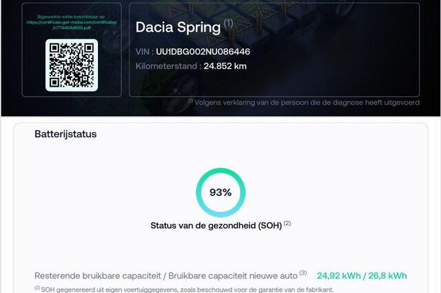 Dacia Spring Expression 27 kWh, Leder, Rijklaarprijs, SOH 93%, Parkeersensoren – foto 3