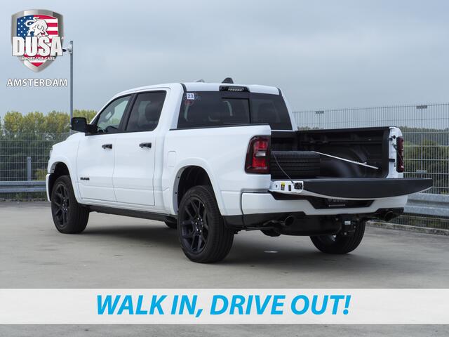 Dodge 1500 RAM Laramie | Night Edition | 2025 Panorama | Niveau regeling | 14,5-inch Touchscreen | Passenger Display Meerprijs extra opties / Accessoires - Deksel, Backflip, Fenders, wraps, Stripings etc