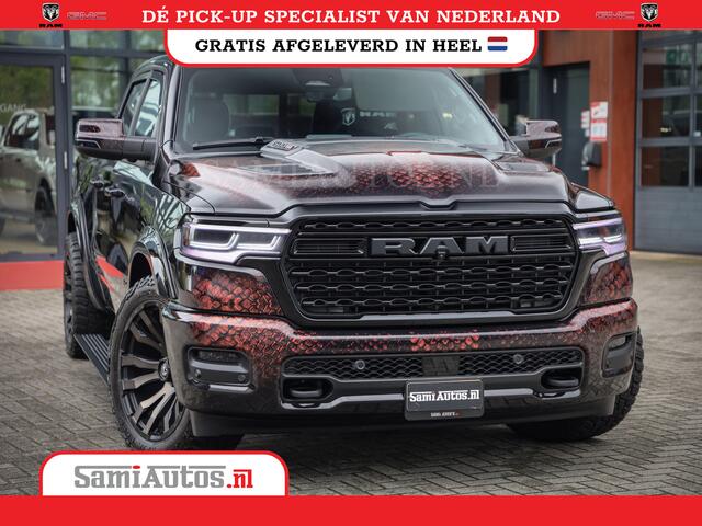 Dodge 1500 Ram COBRA EDITION | LIMITED H.O | SPORT DE MEEST LUXUEUZE PICK UP HIGH OUTPUT H.O 540PK 706 Nm 2025 | XB9 | MASSAGE | BOM VOL | CREW CAB | DUBBELE CABINE | GRIJSKENTEKEN | VOORRAAD NR 2292 - 5178 | Cobra package is meerprijs |