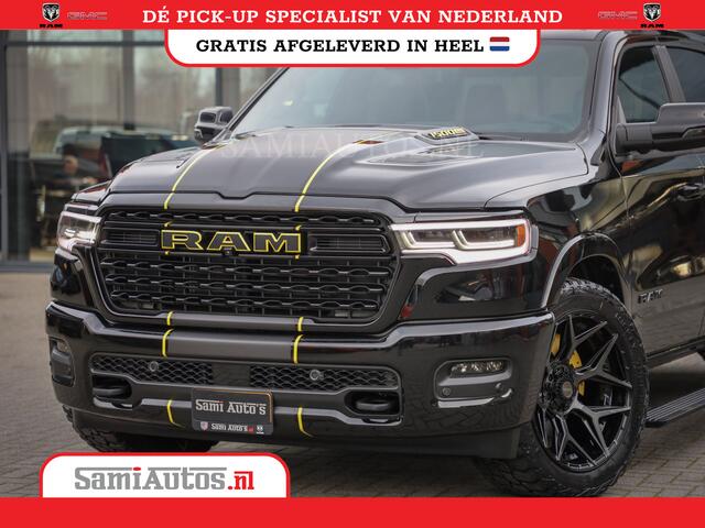 Dodge 1500 Ram LIMITED NIGHT HIGH OUTPUT | H.O 540PK 706 Nm 2025 | XB9 | MASSAGE | BOM VOL | CREW CAB | DUBBELE CABINE | GRIJSKENTEKEN | 5 PERSOONS | DE MEEST LUXUEUZE PICK UP | VOORRAAD NR 2384 - 5408
