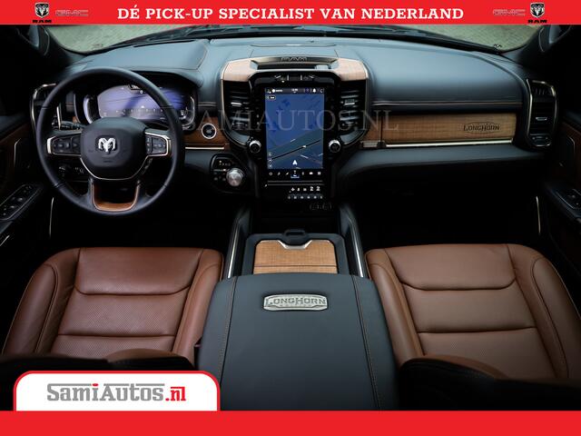 Dodge 1500 RAM LongHorn | 5.7 V8 Black Ops | Speciale Editie Bruin Leder | De Luxe van een Limited | Comfortabele Dubbele Cabine met Royale 5 Zitplaatsen | BPM vrij | Nu Leverbaar uit Voorraad | Voorraad Nr 2204 - 9644
