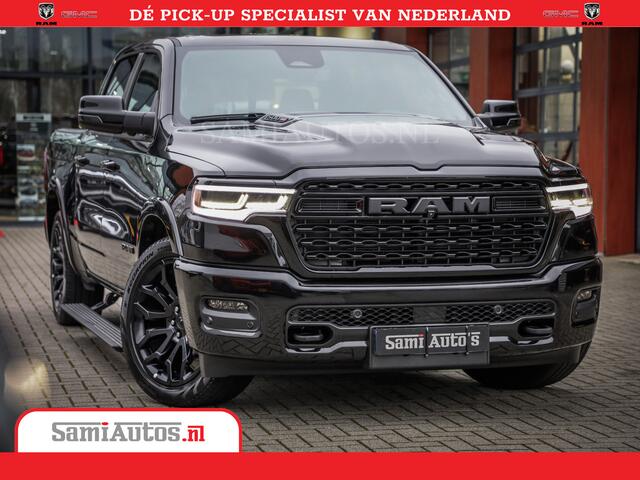 Dodge 1500 Ram Limited Night High Output 540HP 706Nm | Massage + Full Option | De Meest Luxe en Volle Pick-Up in zijn Klasse | Comfortabele Dubbele Cabine met Royale 5 Zitplaatsen | BPM vrij | Nu Leverbaar uit Voorraad | Voorraad Nr 2323 - 5168