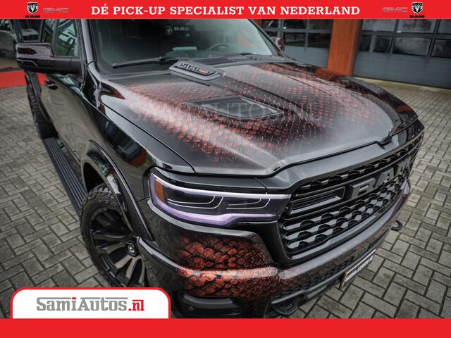 Dodge 1500 Ram COBRA EDITION | Limited Night High Output 540HP 706Nm | Massage + Full Option | De Meest Luxe en Volle Pick-Up in zijn Klasse | Comfortabele Dubbele Cabine met Royale 5 Zitplaatsen | BPM vrij | Nu Leverbaar uit Voorraad | Voorraad Nr 2368 - 5452 | Co