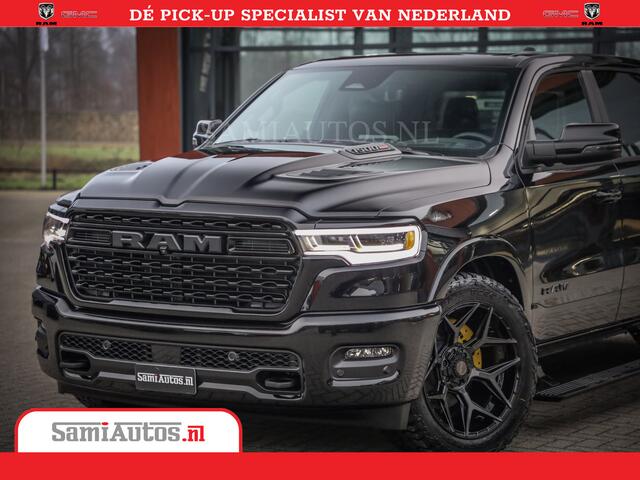 Dodge 1500 Ram Limited Night High Output 540HP 706Nm | Massage + Full Option | De Meest Luxe en Volle Pick-Up in zijn Klasse | Comfortabele Dubbele Cabine met Royale 5 Zitplaatsen | BPM vrij | Nu Leverbaar uit Voorraad | Voorraad Nr 2326 - 5169