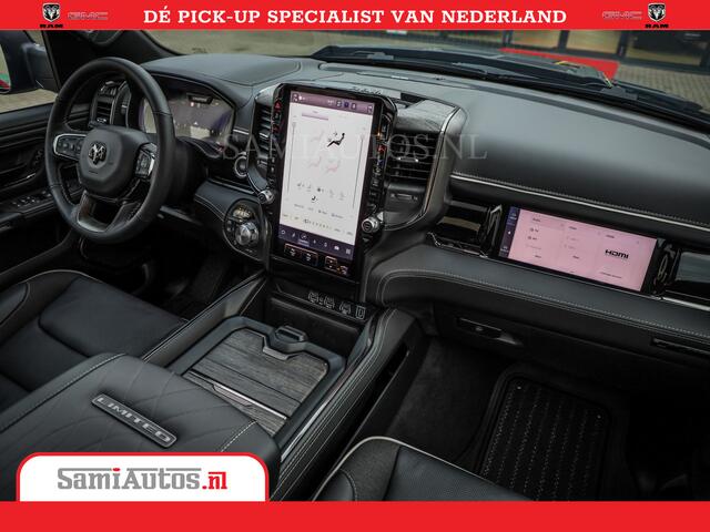 Dodge 1500 Ram Limited Night High Output 540HP 706Nm | Massage + Full Option | De Meest Luxe en Volle Pick-Up in zijn Klasse | Comfortabele Dubbele Cabine met Royale 5 Zitplaatsen | BPM vrij | Nu Leverbaar uit Voorraad | Voorraad Nr 2337 - 7694
