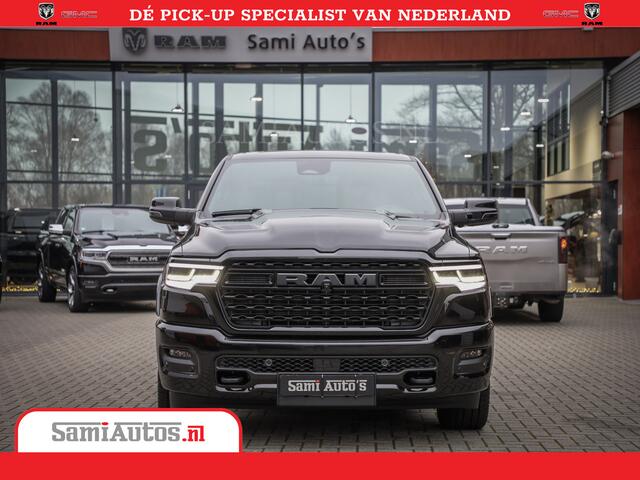 Dodge 1500 Ram Limited Night High Output 540HP 706Nm | Massage + Full Option | De Meest Luxe en Volle Pick-Up in zijn Klasse | Comfortabele Dubbele Cabine met Royale 5 Zitplaatsen | BPM vrij | Nu Leverbaar uit Voorraad | Voorraad Nr 2355 - 5149