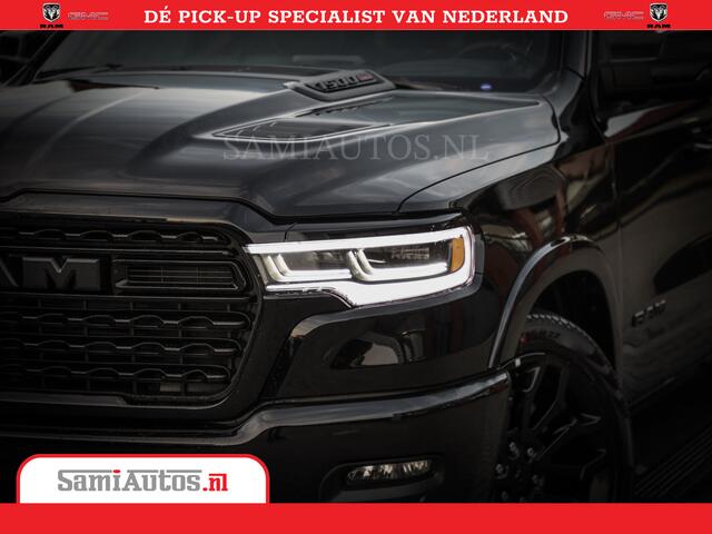 Dodge 1500 Ram Limited Night High Output 540HP 706Nm | Massage + Full Option | De Meest Luxe en Volle Pick-Up in zijn Klasse | Comfortabele Dubbele Cabine met Royale 5 Zitplaatsen | BPM vrij | Nu Leverbaar uit Voorraad | Voorraad Nr 2355 - 5149